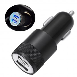 VORCOOL 2.1A 1A Car Charger 2 Dual USB Ports Cargador USB Auto Car Intelligent Aluminum Alloy Chargers for Phone IPad