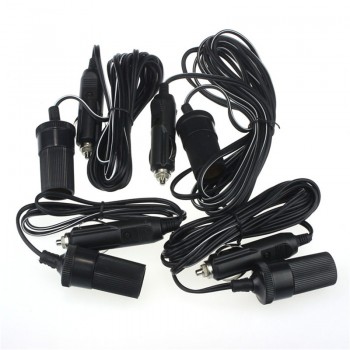 kongyide plastic and metal 80W 12V 24V 10A Car Accessory Cigarette Lighter Socket Extension Cord Cable 1-5m Drop Ship 18 Octo 12