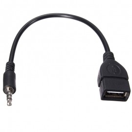 1pc 3.5mm Male Audio AUX Plug Jack To USB 2.0 AUX Cables Female Converter Adapter Cable For Most Cars