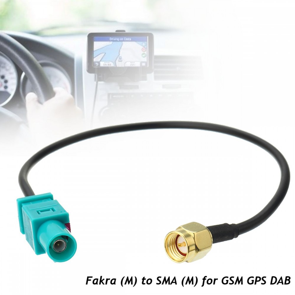 1PC Antenna Adapter Plug Fakra Z (M) to SMA (M) Connector Cable For Car GSM GPS DAB 21.5cm