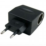 EU Plug 100-240V AC to DC Car Cigarette Lighter Socket Plug Power Adapter Converter Car Charger Adapters Electronics Accessories