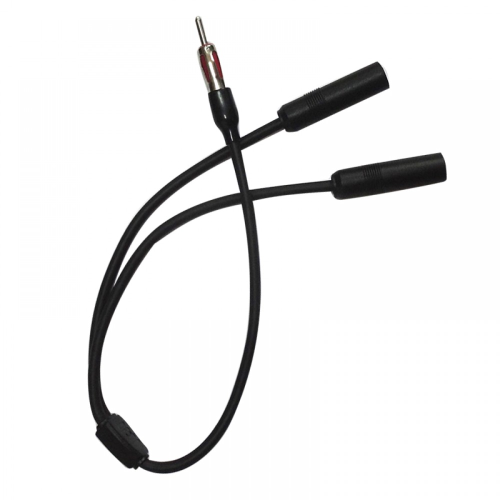 2 Female To 1 Male Plug Fashion Car Audio Cable Car Radio Stereo Antenna Splitter Y Adapter