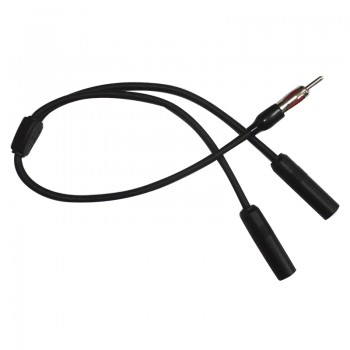 2 Female To 1 Male Plug Fashion Car Audio Cable Car Radio Stereo Antenna Splitter Y Adapter