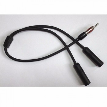 2 Female To 1 Male Plug Fashion Car Audio Cable Car Radio Stereo Antenna Splitter Y Adapter