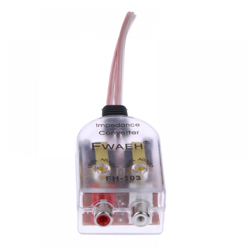12V Universal RCA Line Car Stero Radio Converters Speaker High To Low Vehicle Amplifier Audio Impedance Converter Car Styling