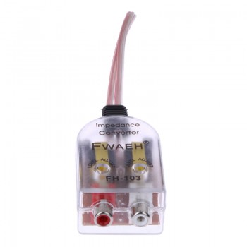 12V Universal RCA Line Car Stero Radio Converters Speaker High To Low Vehicle Amplifier Audio Impedance Converter Car Styling