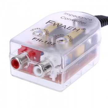 12V Universal RCA Line Car Stero Radio Converters Speaker High To Low Vehicle Amplifier Audio Impedance Converter Car Styling