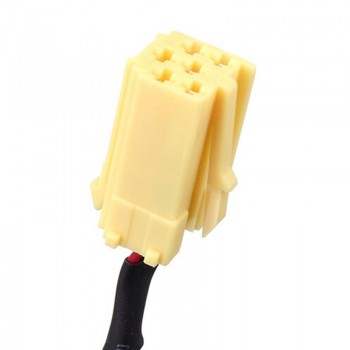 Biurlink Car 3.5MM Jack to ISO 6Pin Connector Aux Cable for Alfa Romeo Fiat Grande Punto