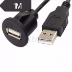 In-Car USB 2.0 Flush Mount Socket Extension Lead Cable / Lead Adaptor / Input Drop shipping
