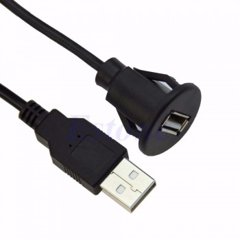 In-Car USB 2.0 Flush Mount Socket Extension Lead Cable / Lead Adaptor / Input Drop shipping