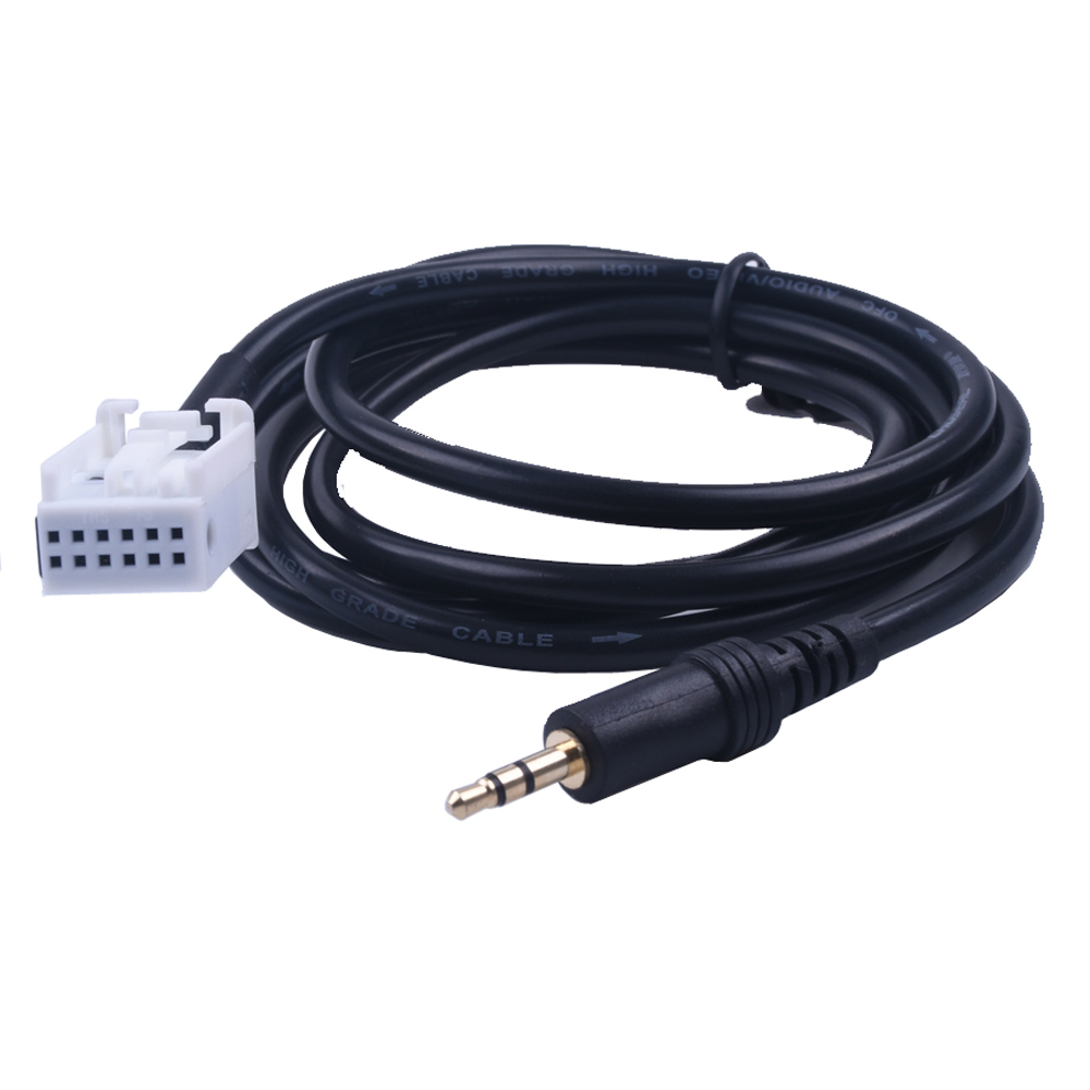 Car 3.5mm Audio Music AUX Cable Input Adapter For Mercedes Benz W203 C Class W169 W245 W203 W209 W164
