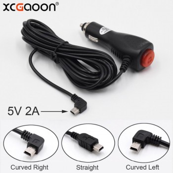 XCGaoon 3.5meter 5V 2A mini USB Car Charger Adapter with Switch for Car DVR Camera Video Recorder / GPS input DC 12V - 24V