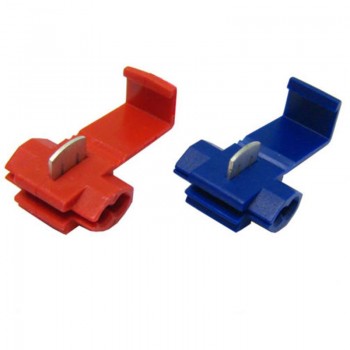 Vehemo 20Pcs Red Blue Electrical Cable Connectors Fast Quick Splice Lock Wire Terminals Crimp Scotchlocks Snap On Connector