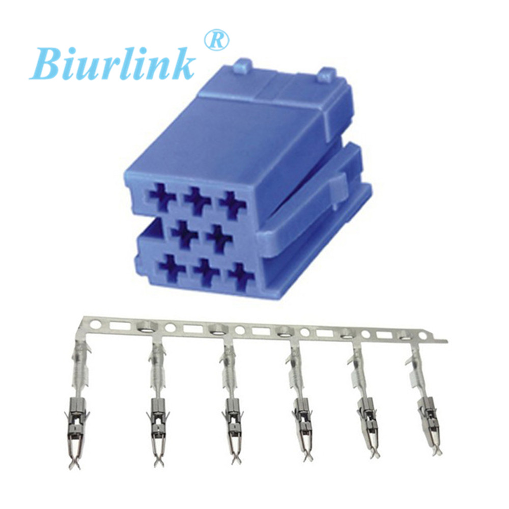 For VW VDO Mini Iso Connector Plug Blue Contacts