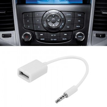 3.5mm Male Audio AUX Jack to USB 2.0 Type A Female OTG Converter Adapter Cable Wire Cord Stereo Audio Plug Car Accessories