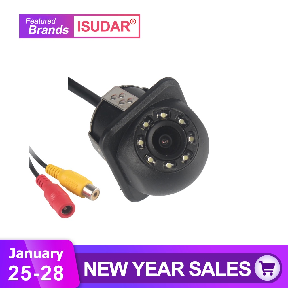 Isudar Rear Camera 8 LED HD  With Night Vision 170 Degree Waterproof Reverse Camera Color Image