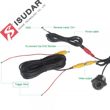 Isudar Rear Camera 8 LED HD  With Night Vision 170 Degree Waterproof Reverse Camera Color Image