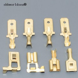 shhworldsea 20pcs 7.8mm male female right bend  7.8mm Female Crimp Spade Terminal Connection 7.8 mm Terminals Adaptor Connector