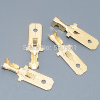 shhworldsea 20pcs 7.8mm male female right bend  7.8mm Female Crimp Spade Terminal Connection 7.8 mm Terminals Adaptor Connector
