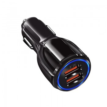 Car Charger Quick Charge 3.0 Charger QC 3.0 5V 9V 12V Dual USB Car Charge Fast Charger Mobile Phone Travel Adapter Car-charge
