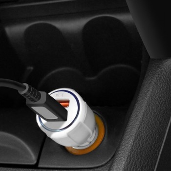 Car Charger Quick Charge 3.0 Charger QC 3.0 5V 9V 12V Dual USB Car Charge Fast Charger Mobile Phone Travel Adapter Car-charge