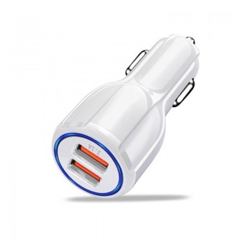 Car Charger Quick Charge 3.0 Charger QC 3.0 5V 9V 12V Dual USB Car Charge Fast Charger Mobile Phone Travel Adapter Car-charge