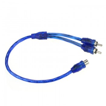 1Pc Car Auto Home Audio Stereos 1RCA Female To 2RCA Male Splitter Cable Wire 30M Audio Cable for Car Free Shipping