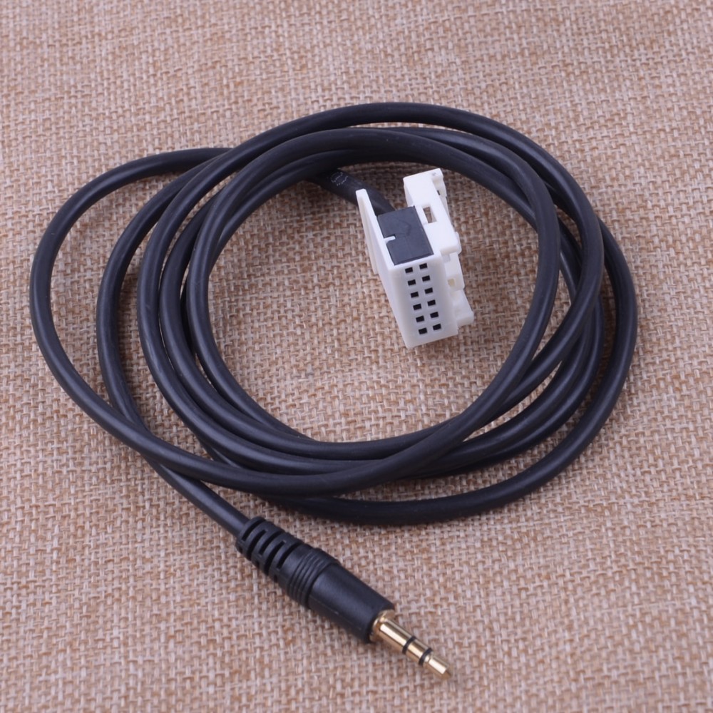 CITALL 12 pin 3.5MM Stereo Car AUX Cable Connector Audio Adapter Fit for Peugeot 307 308 406 407 508 607 3008 Partner RCZ