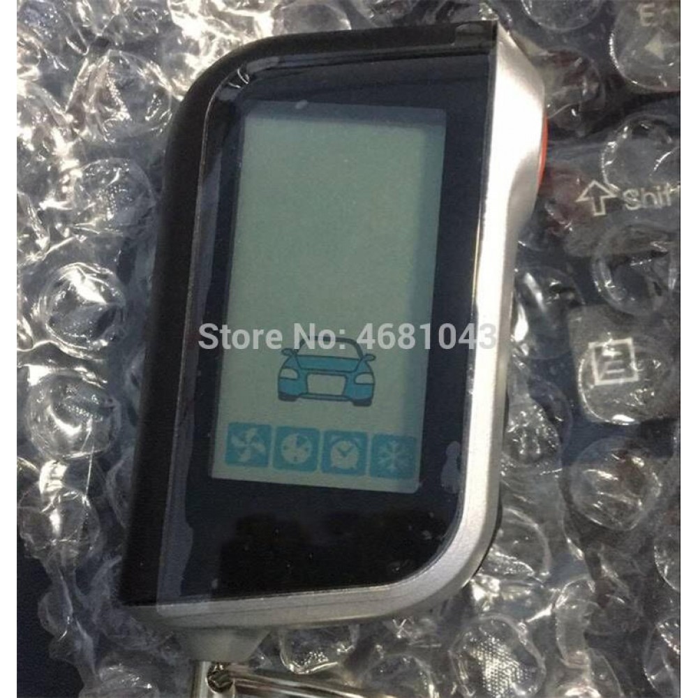 New Version A93 LCD Remote Control Key Fob Chain for Russian version Two Way Car Burglar Alarm System Twage Starline A93