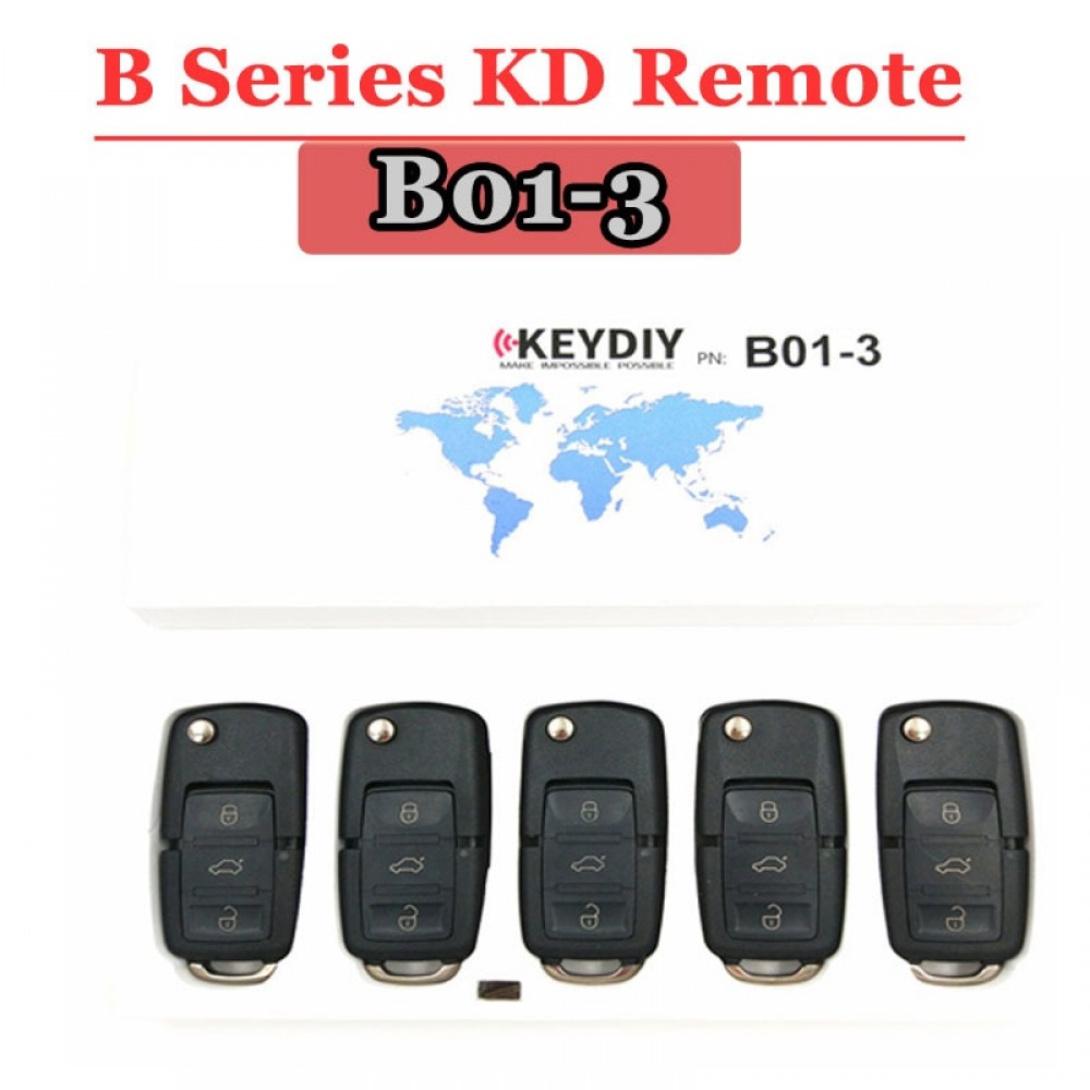 Free shipping (5PCS/LOT)B01 3 Button KD900 Remote Key B Series for  KEYDIY PROGRAMMER URG200/KD900/KD200