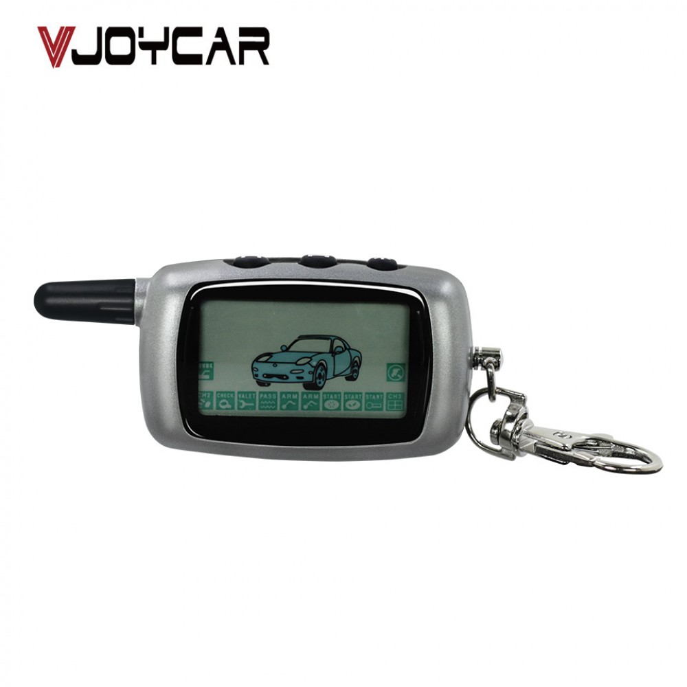 VJOYCAR Starline A9 Keychain For  Russia Version A9/A6/A8  Twage Two-Way Car Alarm Systems LCD Remote Controller Fob Chain