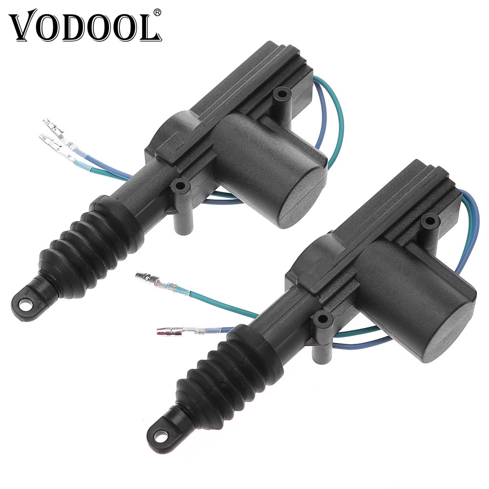 VODOOL 2Pcs 12V Car Door Power Central Lock Motor Kit With 2 Wire Actuator Auto Vehicle Car Remote Central Locking System Motor