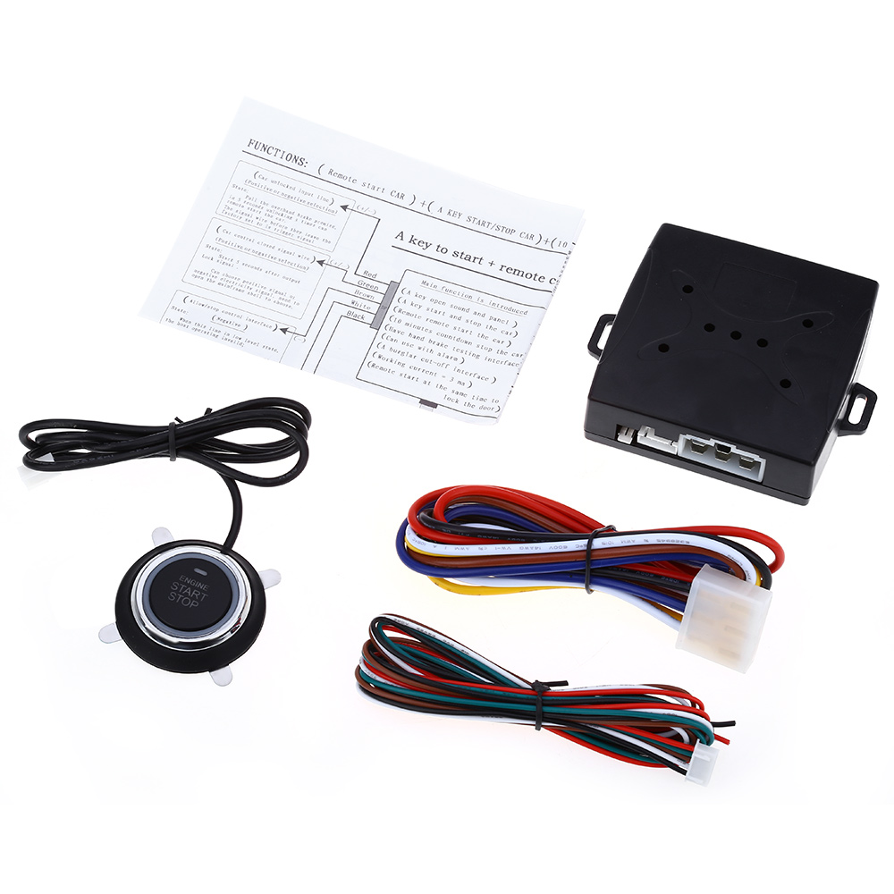 Universal Car Engine Push Start Remote Control Button Starter DC 12V Car Keyless Entry Start Stop Immobilizer
