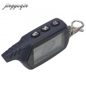 jingyuqin Russian Version for StarLine B9 Twage LCD Remote keychain Fob Car Remote 2-Way Vehicle Alarm System /Ch. Prog. +gift