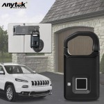 Anytek P4 Fingerprint Lock USB Rechargeable Smart Keyless Anti-Theft Padlock Suitcase Door Lock Burglar Alarm