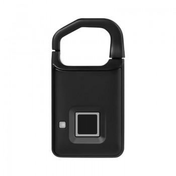 Anytek P4 Fingerprint Lock USB Rechargeable Smart Keyless Anti-Theft Padlock Suitcase Door Lock Burglar Alarm