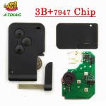 Smart Remote Key 433 MHz With Chip ID46  Scenic Smart Card Fob 3 Button