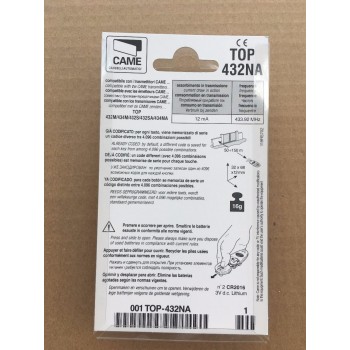 433.92 Mhz Duplicator Copy CAME remote control TOP 432EV TOP 432NA TOP432NA With Battery For Universal Garage Door Gate Key Fob