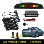 Car Auto Parktronic LED Parking Sensor with 4 Sensors Reverse Backup Car Parking Radar Monitor Detector System Backlight Display