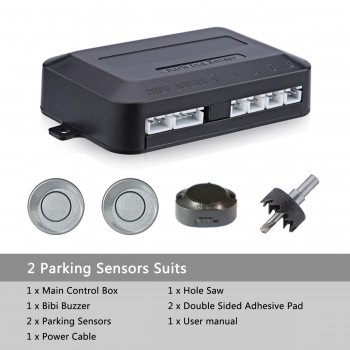 Car LED Parking Sensor Kit With 2\4 Sensors Display\Buzzer Voice Reverse Backup Radar Monitor Detector Security Alert System