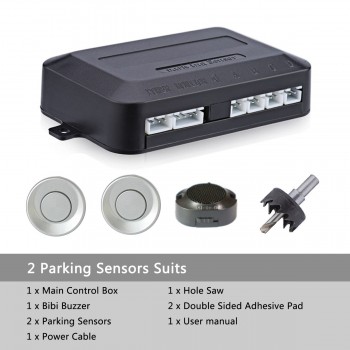 Car LED Parking Sensor Kit With 2\4 Sensors Display\Buzzer Voice Reverse Backup Radar Monitor Detector Security Alert System