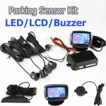 Viecar 4 Sensors LED Display/ LCD Display /Buzzer 22mm Car Parking Sensor Kit  Reverse Backup Car Parking Radar Monitor