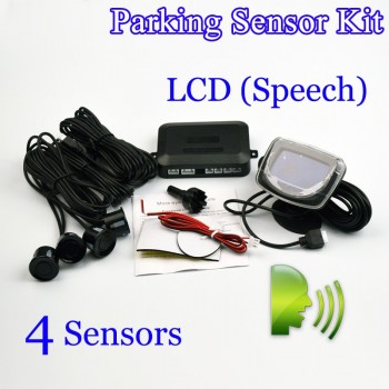 Viecar 4 Sensors LED Display/ LCD Display /Buzzer 22mm Car Parking Sensor Kit  Reverse Backup Car Parking Radar Monitor