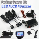 Viecar 4Sensors LED Display/LCD Display/Buzzer 22mm Car Parking Sensor Kit  Reverse Backup Car Parking Radar Monitor No Hole Saw