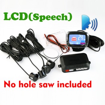 Viecar 4Sensors LED Display/LCD Display/Buzzer 22mm Car Parking Sensor Kit  Reverse Backup Car Parking Radar Monitor No Hole Saw