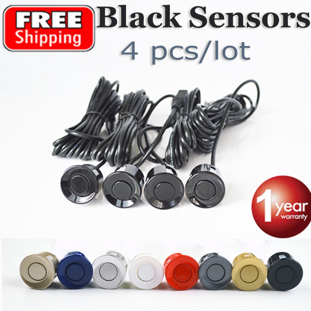 Hippcron 4 Pieces Sensors Parking Sensor 22mm Black Red Blue Gold Grey Silver Champagne Gold / White Color Car Reverse Probe