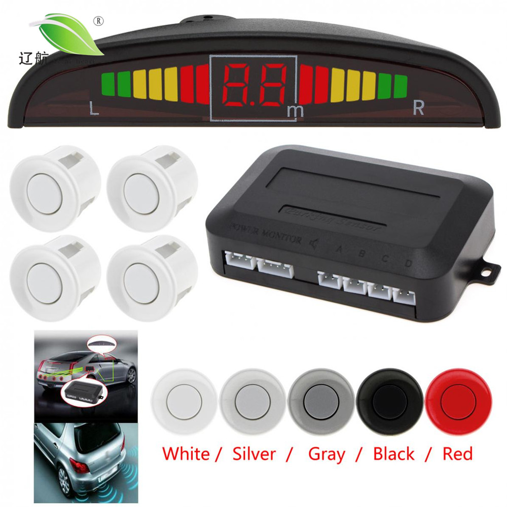 Light heart Car Auto Parktronic LED Parking Sensor Ultrasonic Reverse Backup Sensors Radar Detector Multi-color Optional