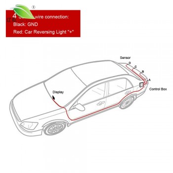 Light heart Car Auto Parktronic LED Parking Sensor Ultrasonic Reverse Backup Sensors Radar Detector Multi-color Optional