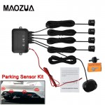 Maozua Car Parking Sensor Kit 12V 4 Sensors Buzzer 22MM Car Reverse Backup Rear Buzzer Radar Sound Alert Indicator Probe System