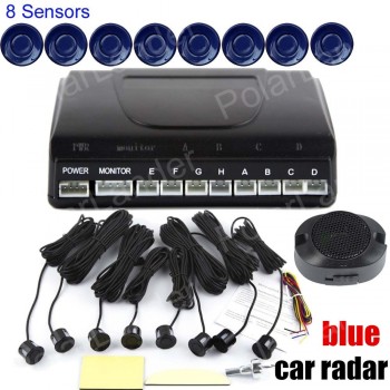 12V Detector System Kit   Indicator Probe  Auto Reverse Backup  Car Parking Sensor 8 Sensors Sound Alert BEBE sound Alarm
